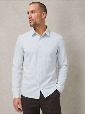 lululemon Men’s Commission Long Sleeve Shirt Medium Light Blue Gray